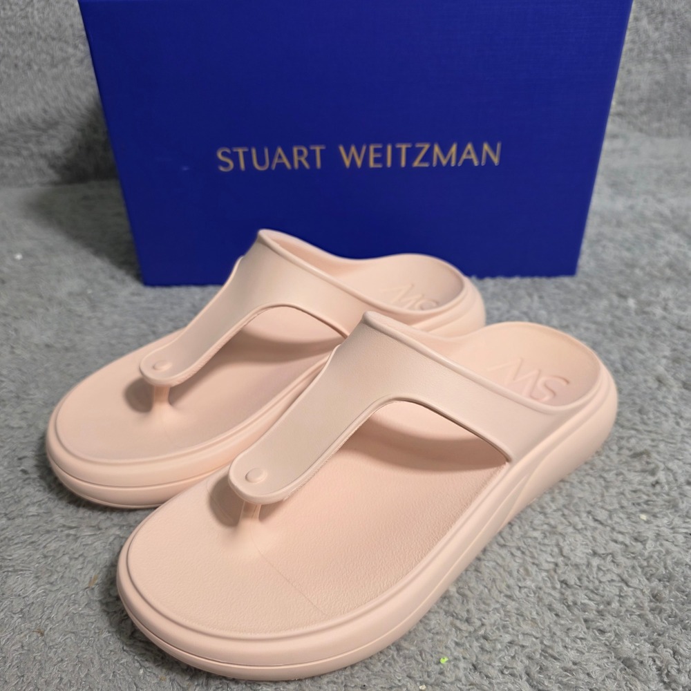 Stuart Weitzman T Strap Thong Sandals Baby Pink Women's  EVA‎ EU 35.5 US 5 NEW